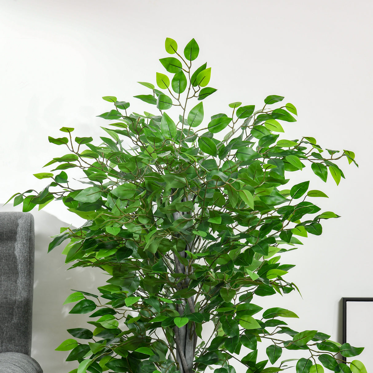 easycomfort easycomfort pianta artificiale di ficus alta 135cm con vaso per interno ed esterno verde