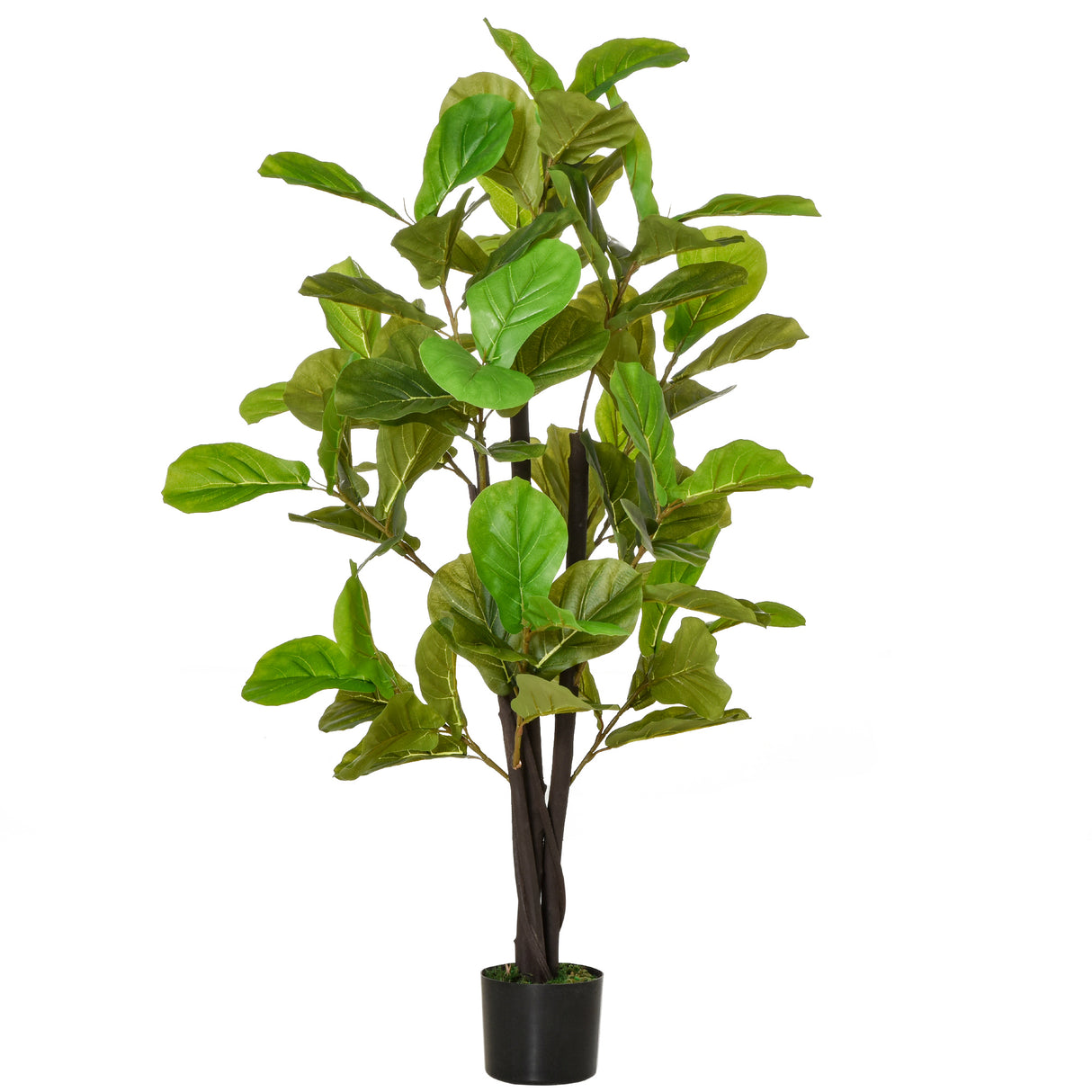 easycomfort easycomfort ficus artificiale 130cm per interni ed esterni pianta artificiale realistica con 78 foglie