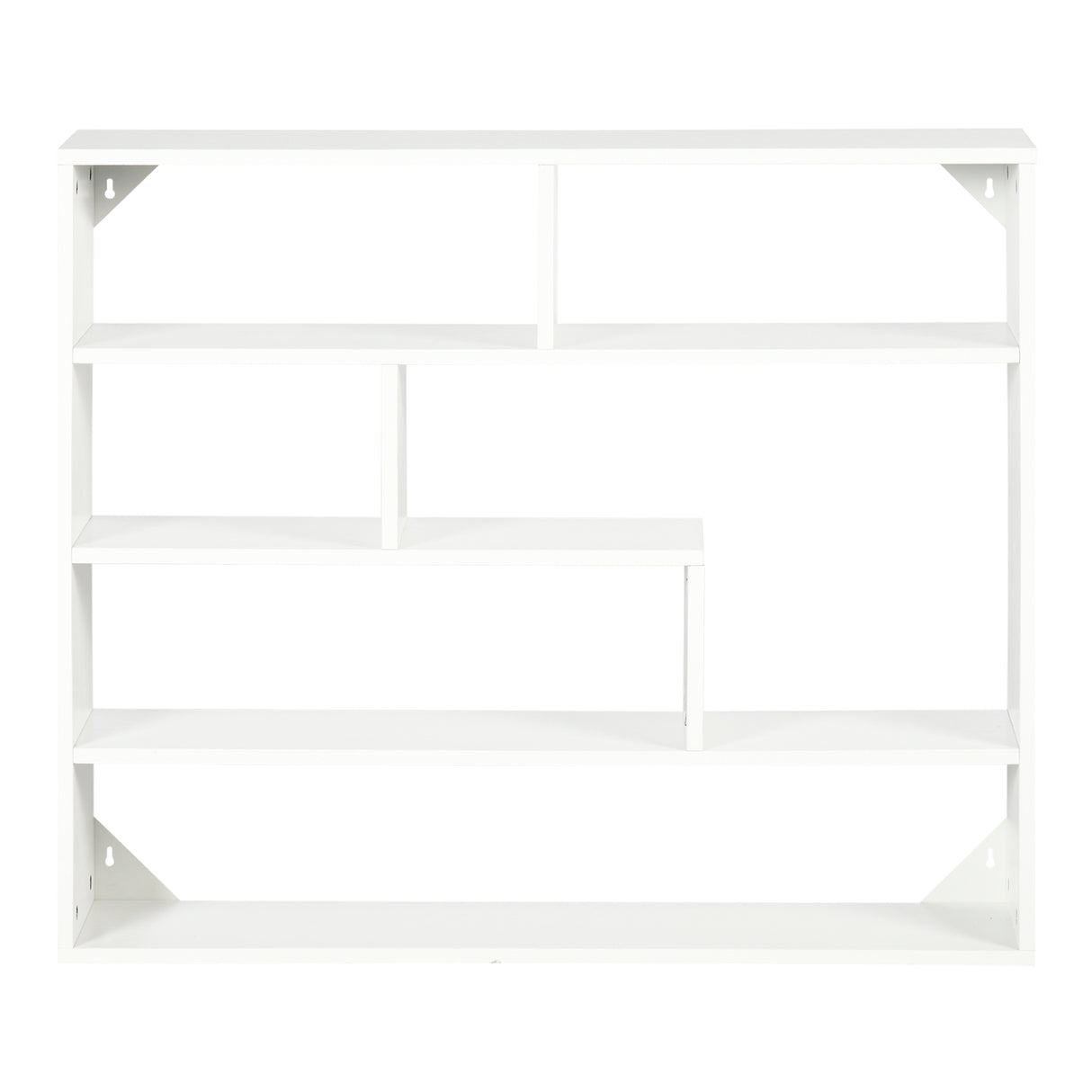 easycomfort easycomfort libreria a muro moderna in legno a 4 livelli 94x19 5x80cm bianco