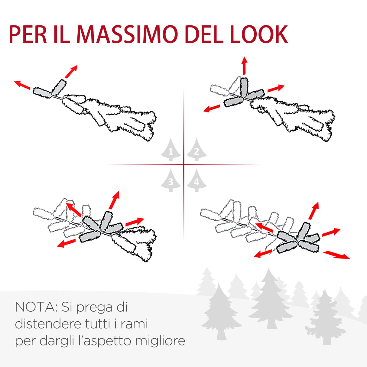 easycomfort easycomfort decorazioni natalizie set 4 pezzi con 2 alberelli di natale 40x90 cm ghirlanda natalizia e corona di natale