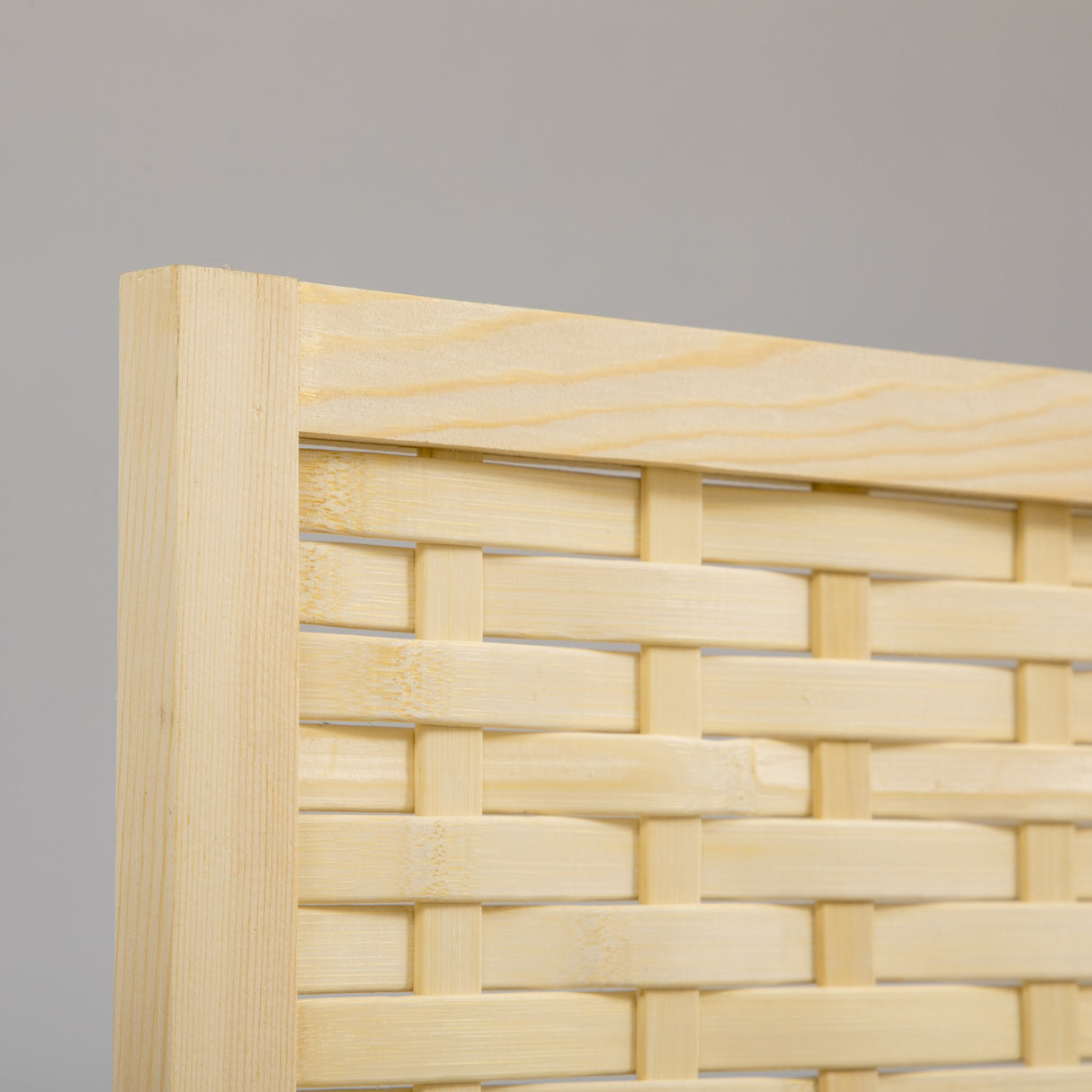 easycomfort easycomfort paravento separe da interno a 4 ante in legno e bambu pieghevole e salvaspazio altezza 170cm marrone