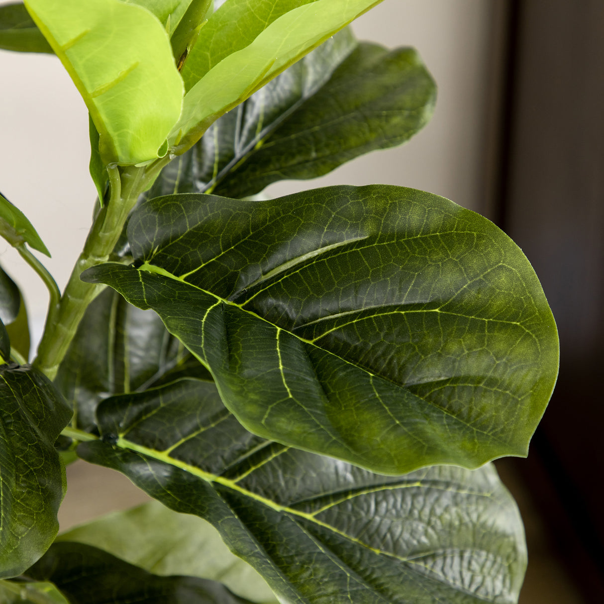 easycomfort easycomfort pianta artificiale di ficus da 150 cm a 75 foglie e 4 rami con vaso 15x12 5 cm per interni ed esterni verde