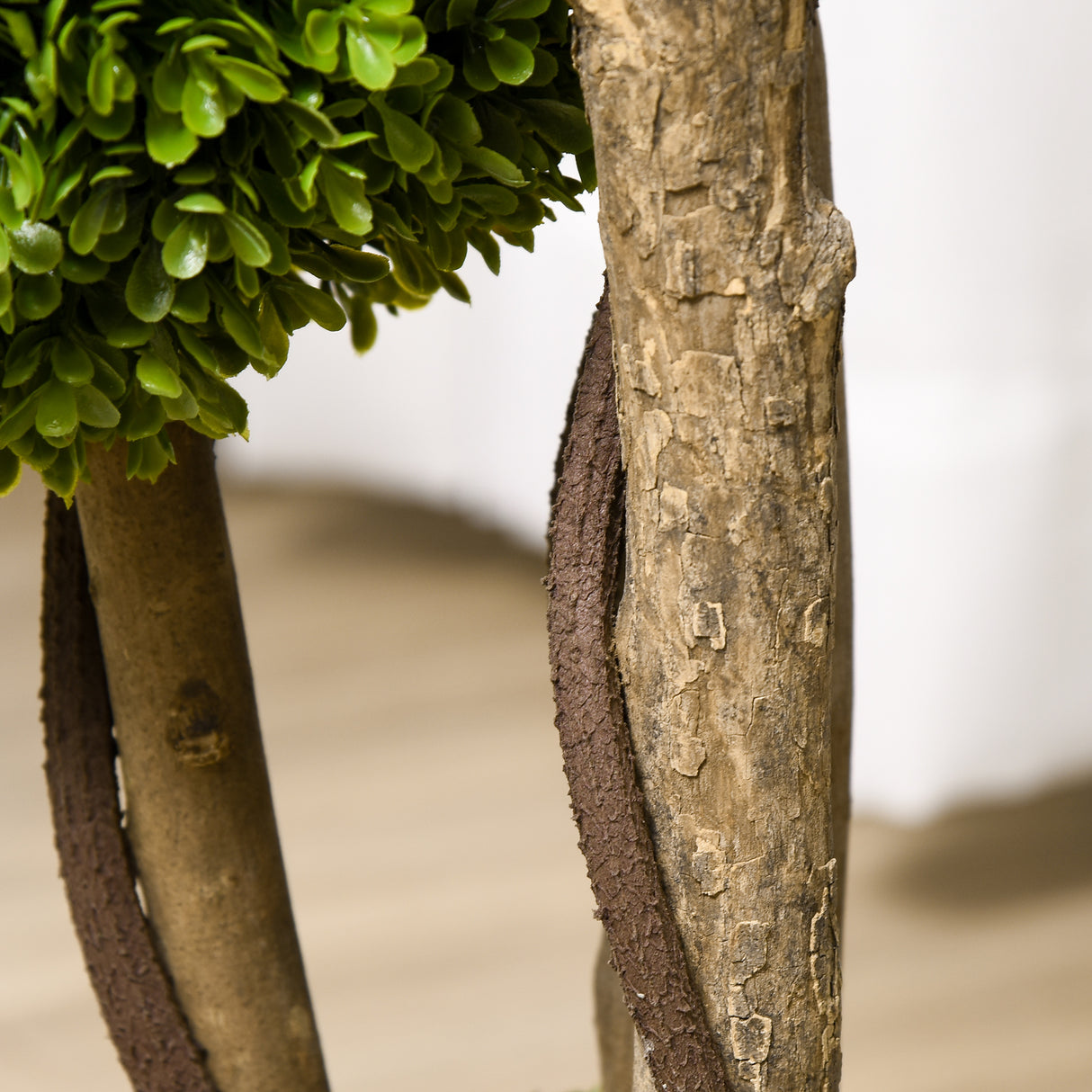 easycomfort easycomfort pianta di bosso artificiale a 3 sfere con vaso incluso e fondo rinforzato altezza 90 cm