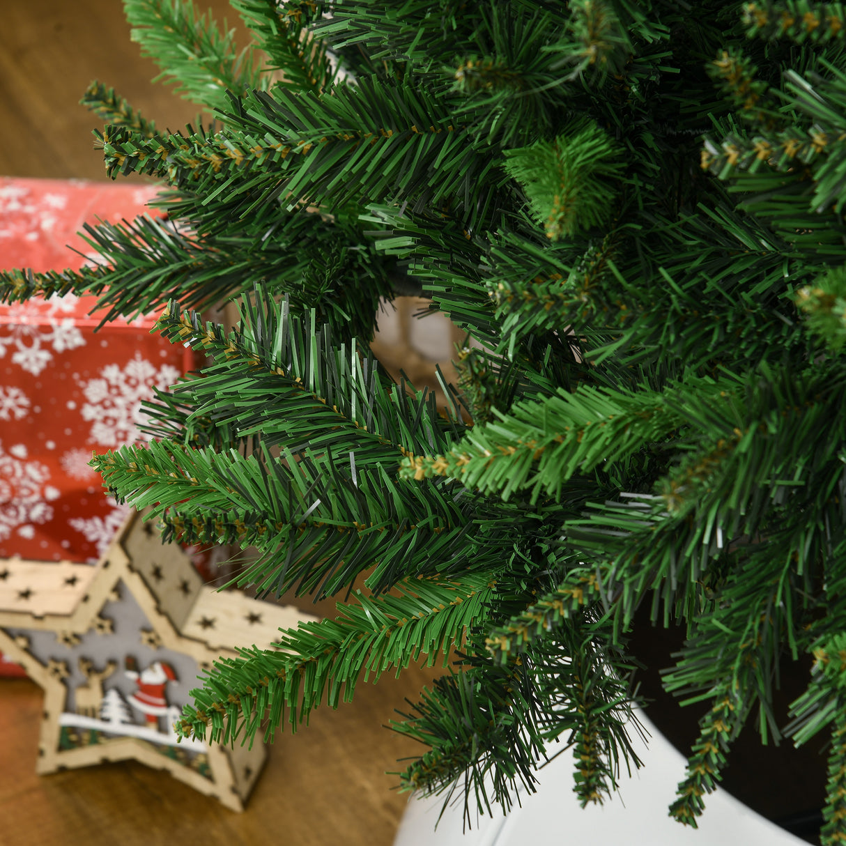 easycomfort easycomfort albero di natale artificiale 180cm con 786 rami 2 sezioni e base in metallo verde