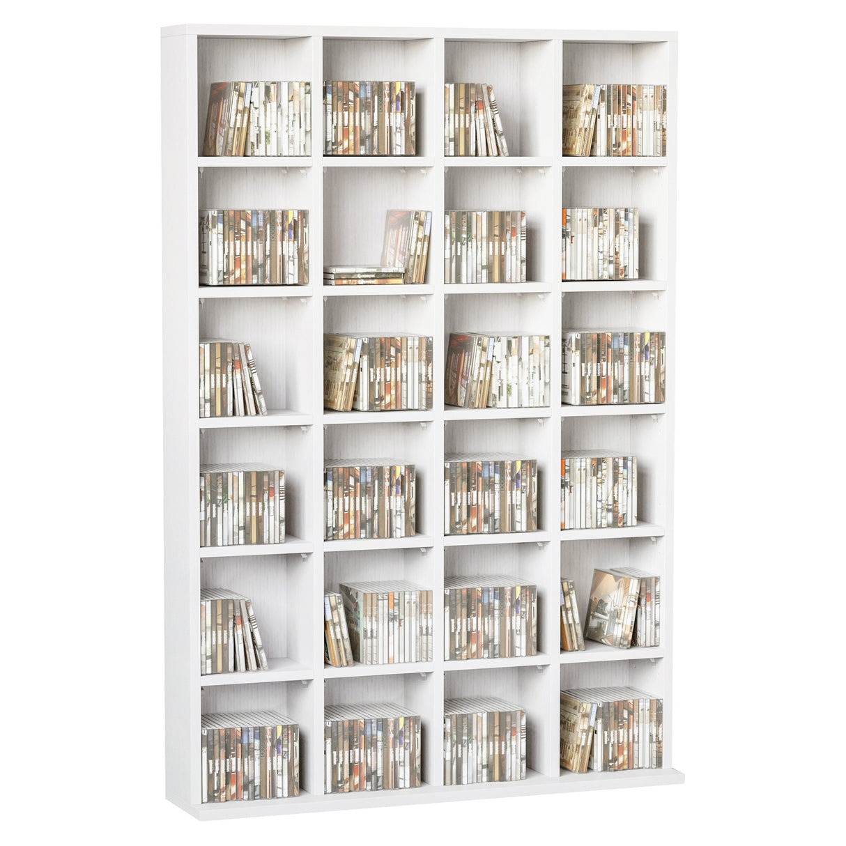 easycomfort easycomfort mobile libreria in legno 24 scomparti bianco 130.5x89x20cm ean 8054144131115