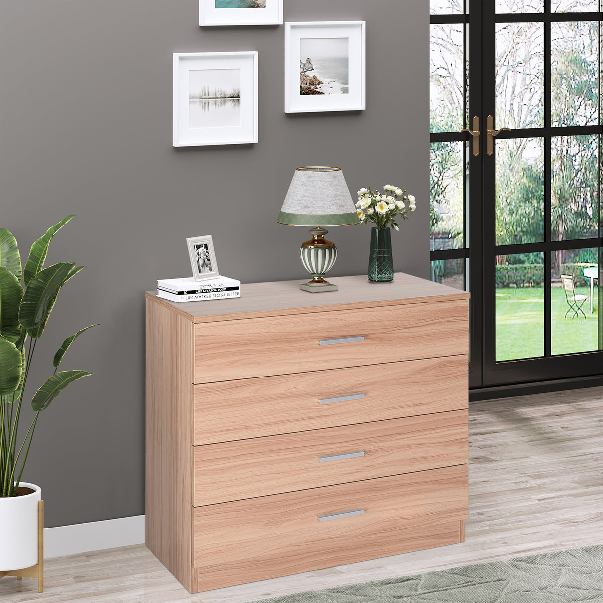 easycomfort easycomfort cassettiera con 4 cassetti in legno 72x33.5x67cm ean 8054144131146