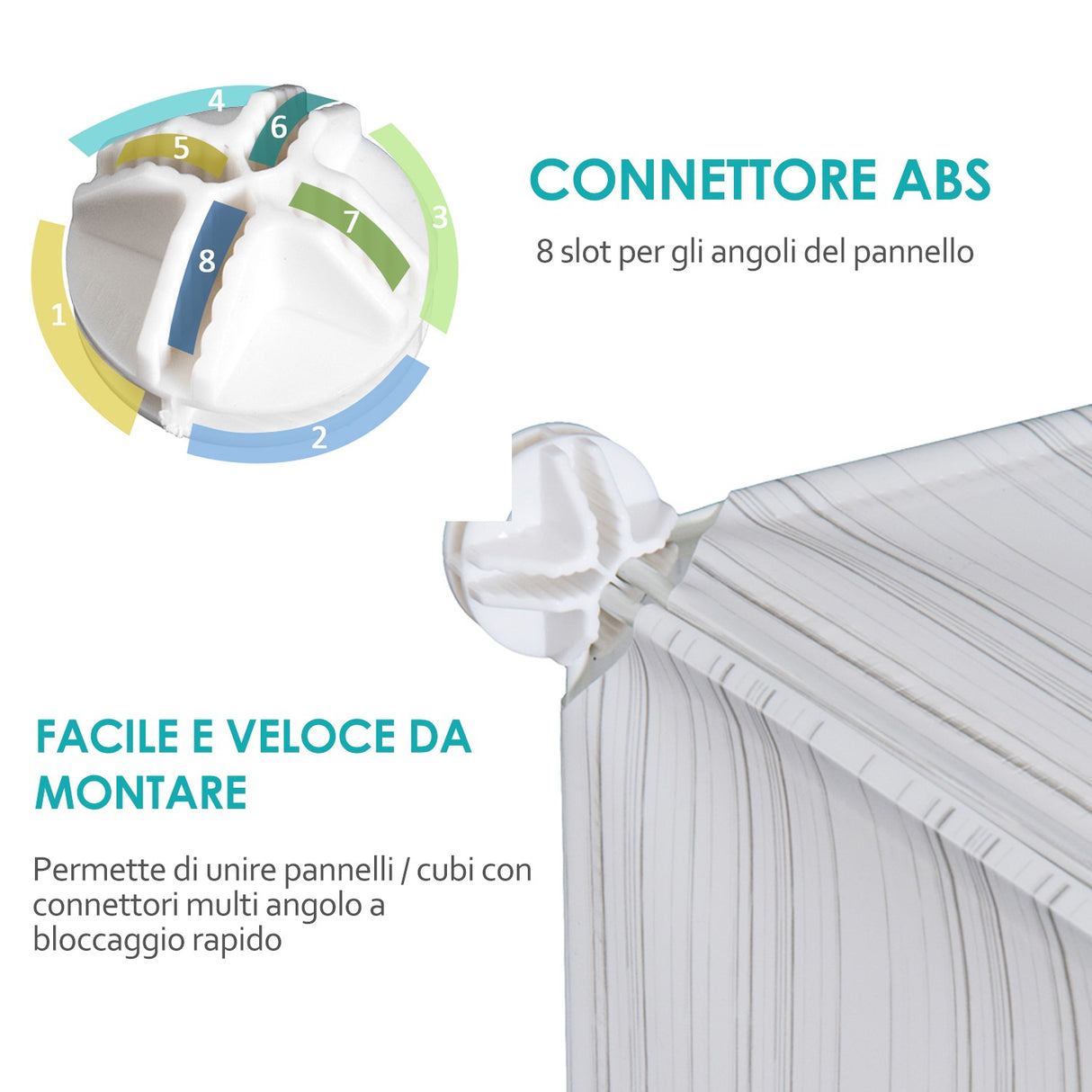 easycomfort easycomfort armadio guardaroba scarpiera modulare in plastica 6 cubi bianco 75x37x73cm ean 8054111842181