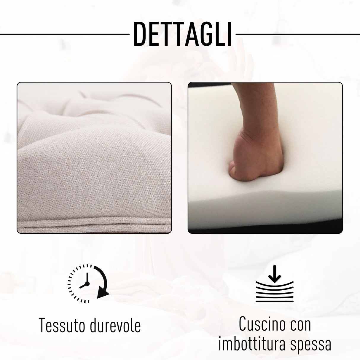 easycomfort easycomfort panca fondoletto semicircolare con struttura in legno e imbottitura in stile chesterfield beige 1405x51x48cm ean 8054144138909