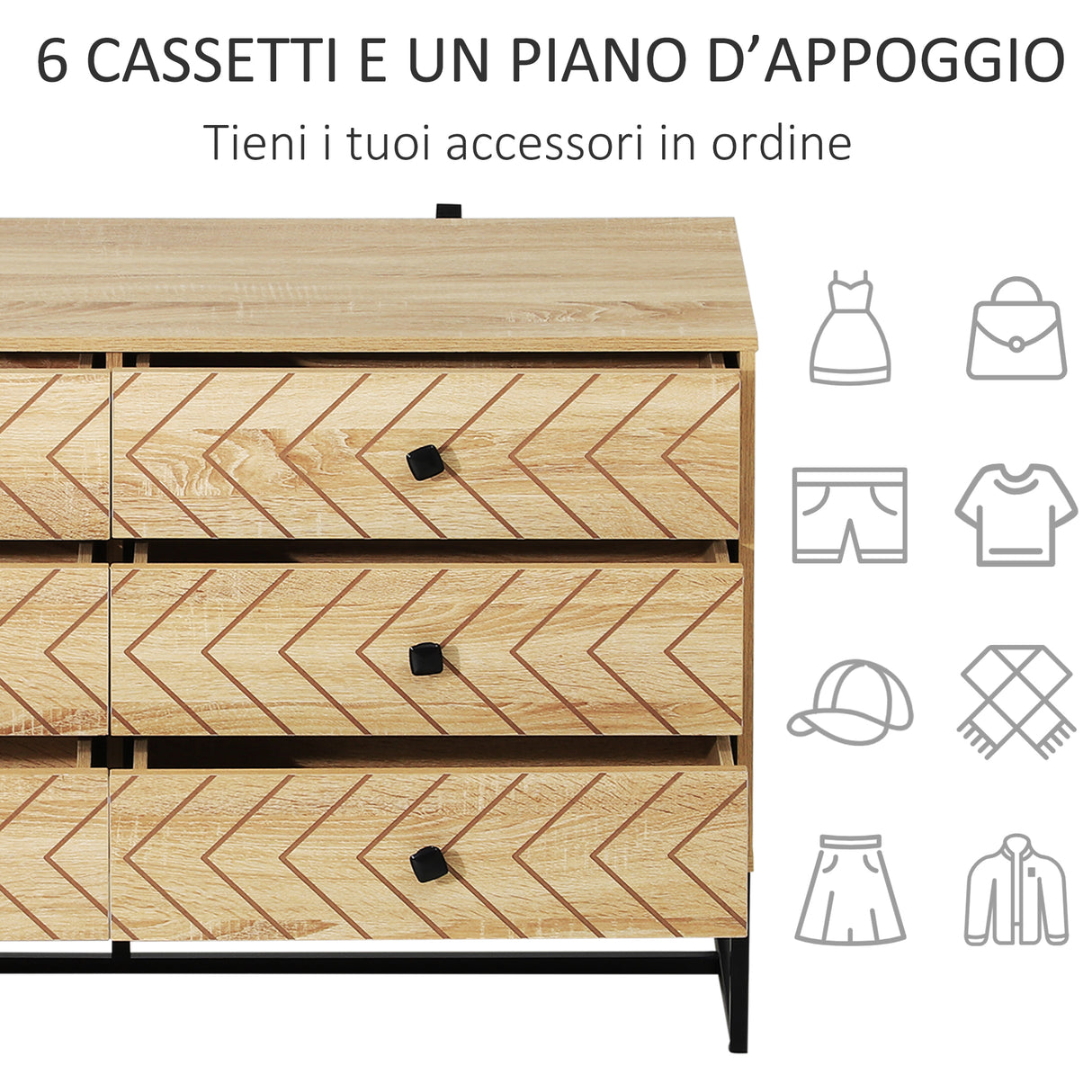 easycomfort easycomfort cassettiera como di design stile industrial in legno natual wood e metallo nero ean 8054144135779