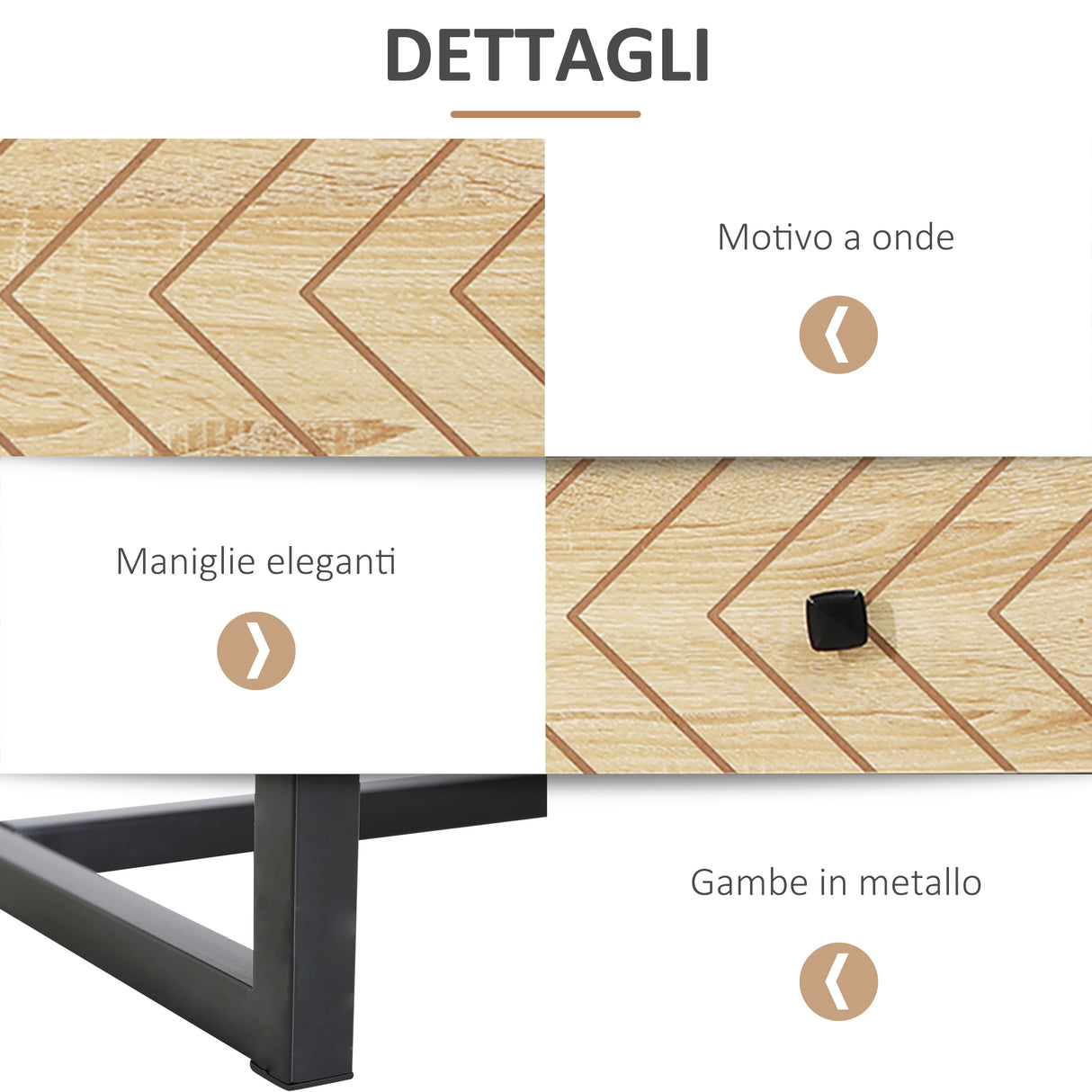 easycomfort easycomfort cassettiera como di design stile industrial in legno natual wood e metallo nero ean 8054144135779