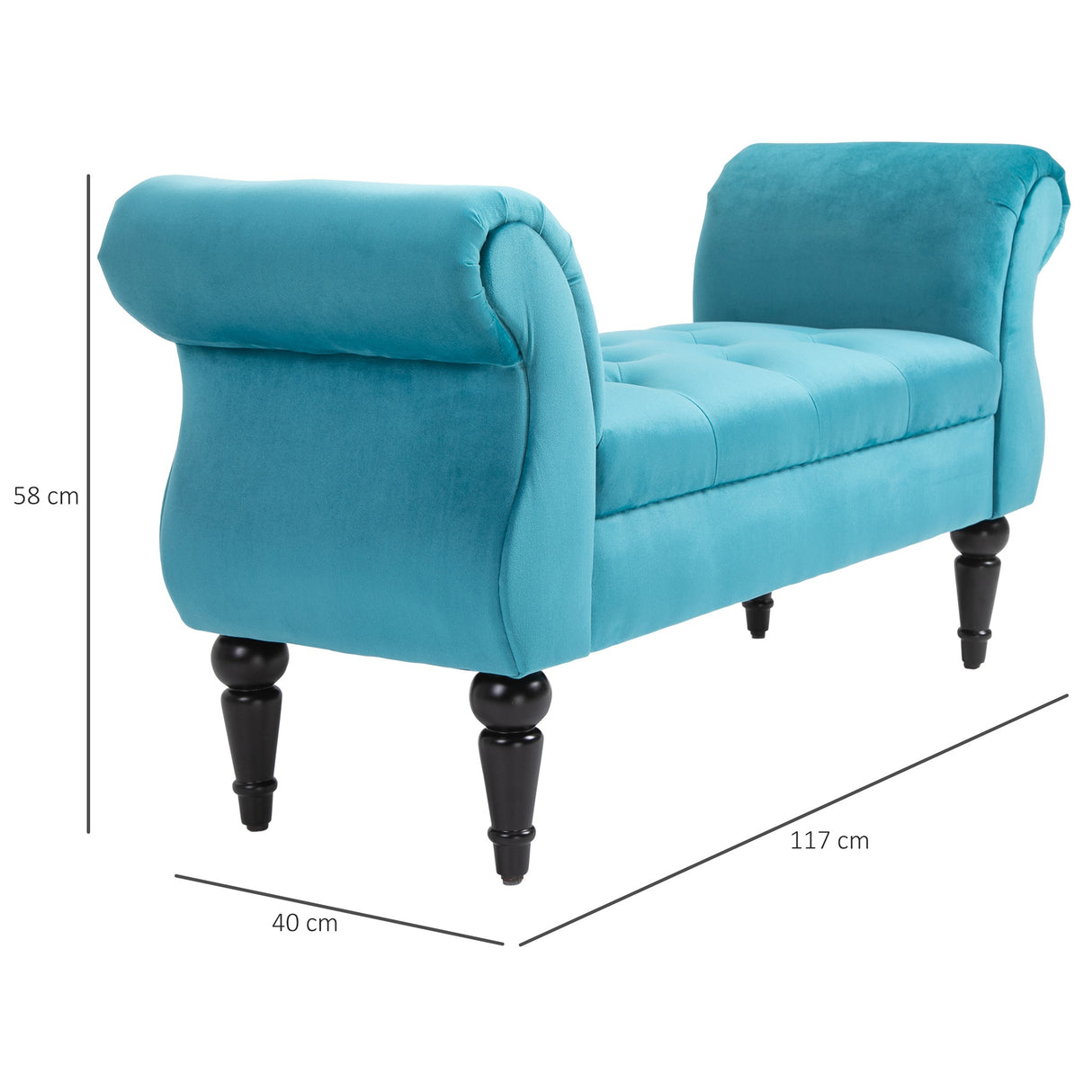 easycomfort easycomfort panca stile vintage con braccioli imbottita velluto blu capitonne ean 8055776914985