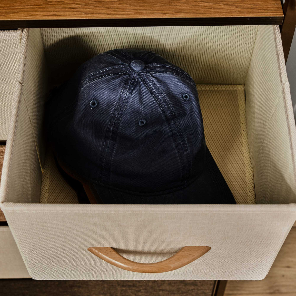 easycomfort easycomfort cassettiera 5 cassetti in tessuto e ripiano rigido 58x29x99cm legno