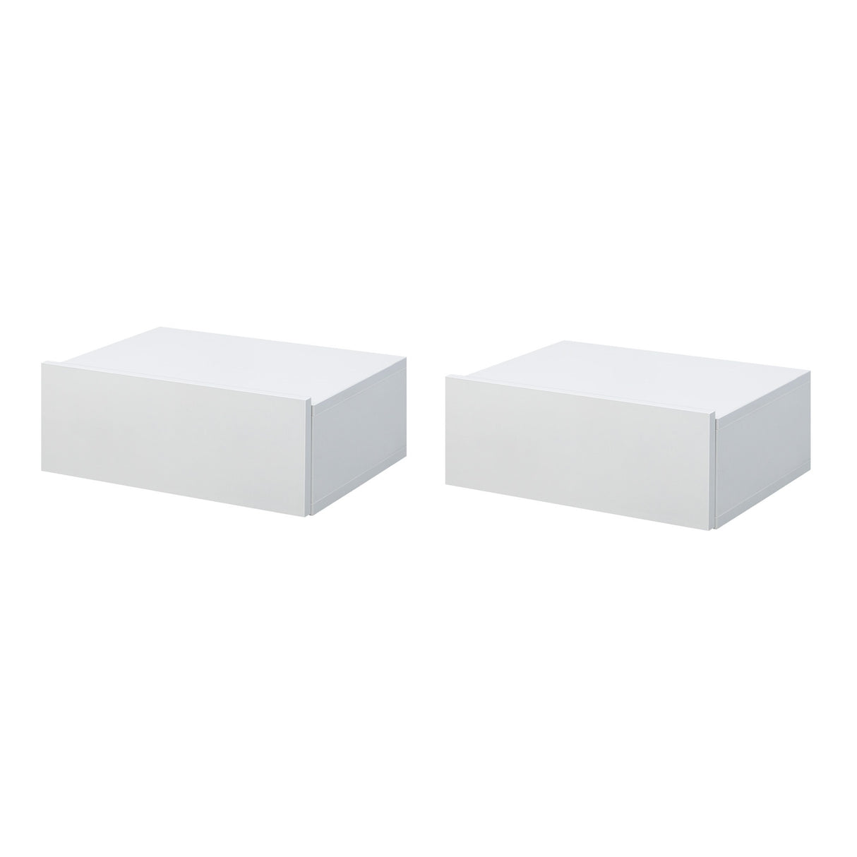 easycomfort easycomfort set 2 comodini sospesi in legno design moderno 40x30x15cm bianco