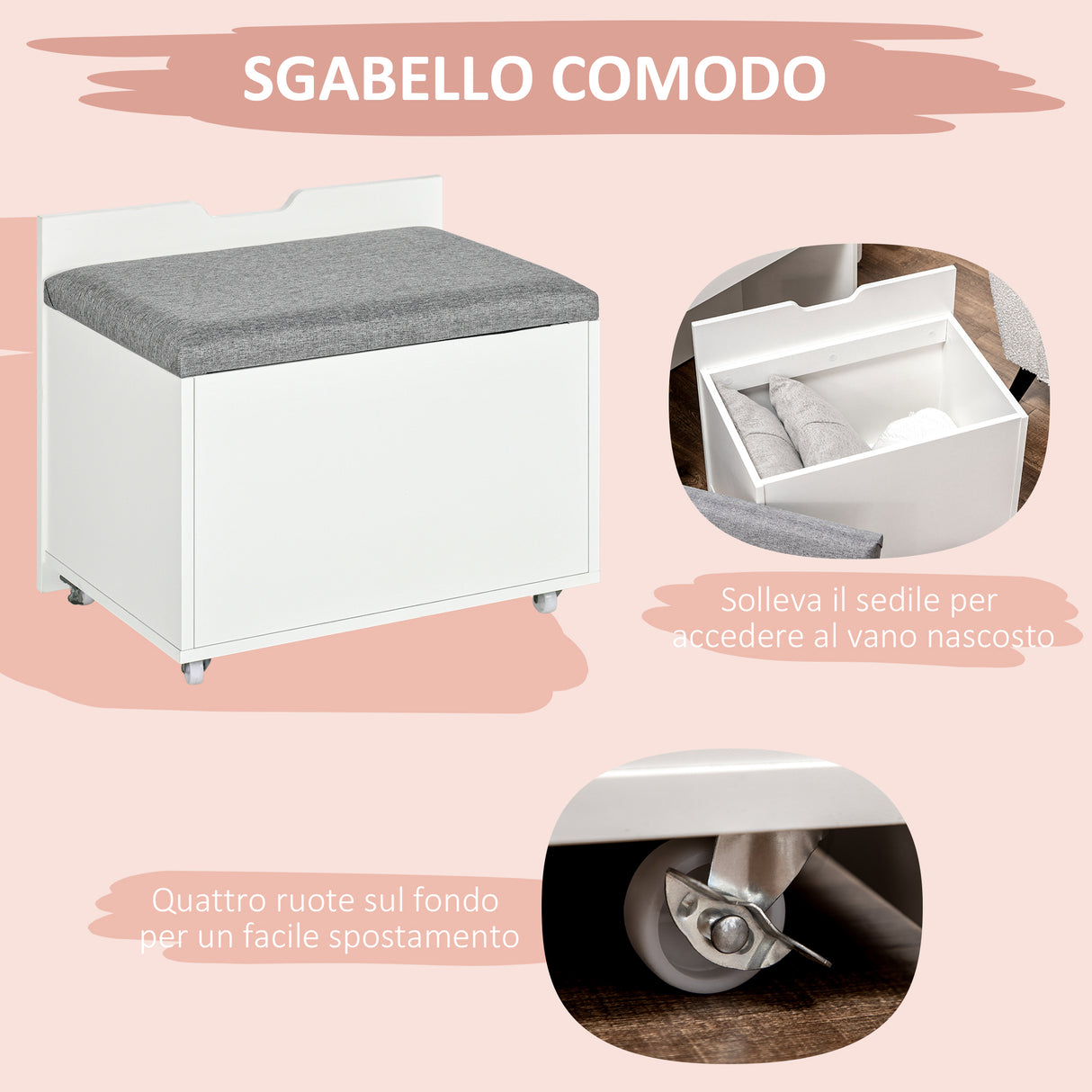 easycomfort easycomfort toeletta da camera con specchiera cassetto e sgabello abbinato in legno bianco