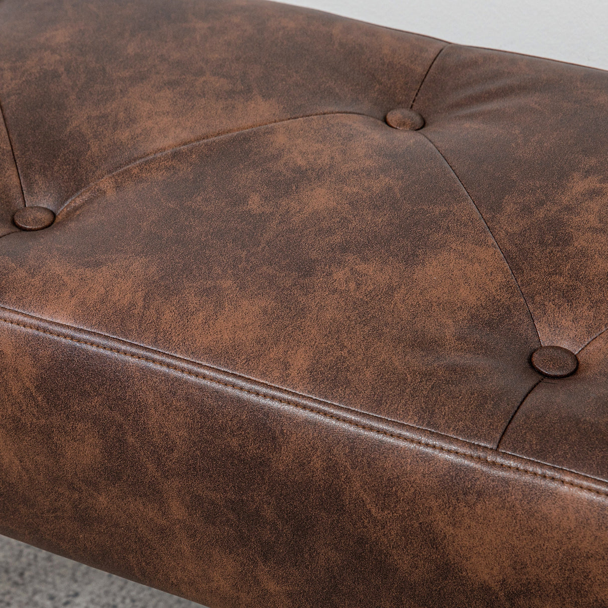 easycomfort easycomfort panca fondoletto e da ingresso imbottita con rivestimento in pu 114x38x42cm marrone