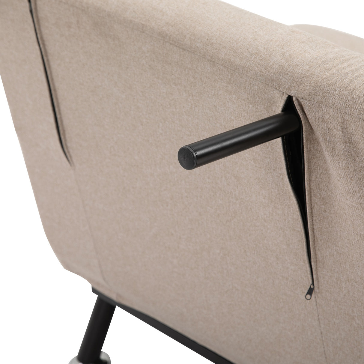 easycomfort easycomfort poltrona letto singolo con materasso e cuscino imbottito telaio in metallo beige ean 8055776911885