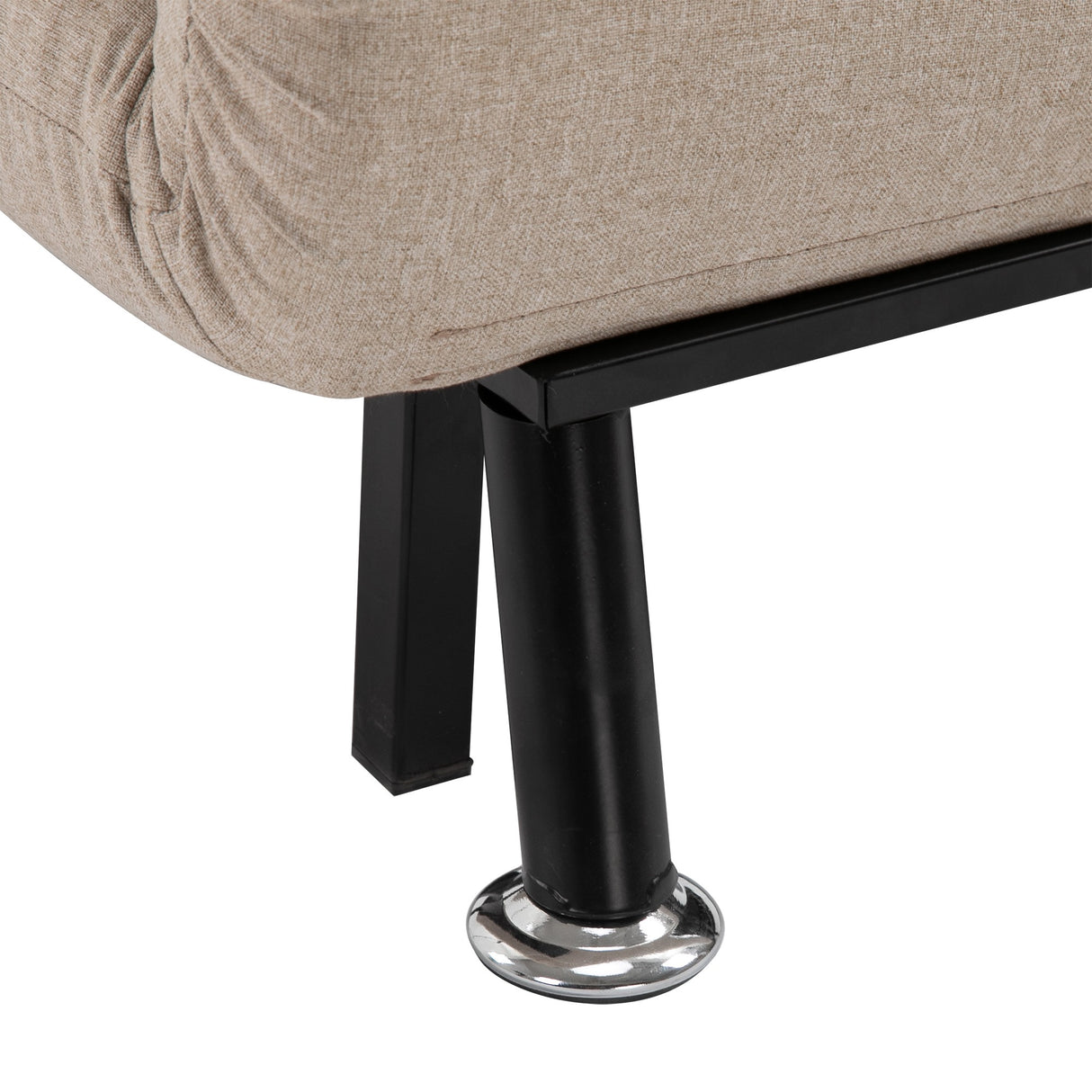 easycomfort easycomfort poltrona letto singolo con materasso e cuscino imbottito telaio in metallo beige ean 8055776911885