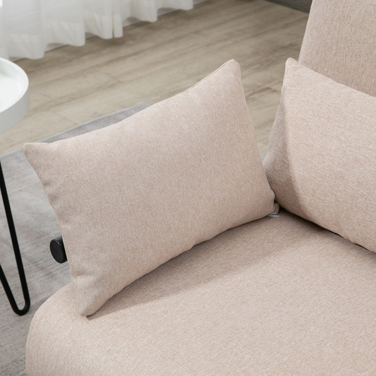 easycomfort easycomfort divano letto 2 posti letto 1 piazza in acciaio e tessuto con 4 cuscini crema ean 8055776914848