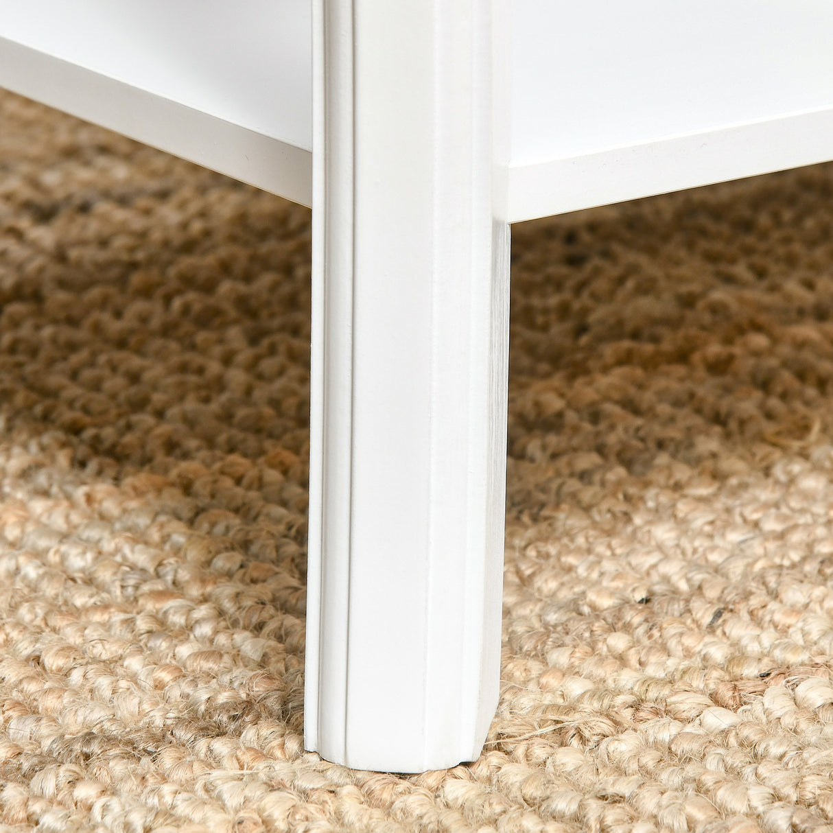 easycomfort easycomfort tavolino da caffe basso in legno bianco 94x44x42cm ean 8054144137254