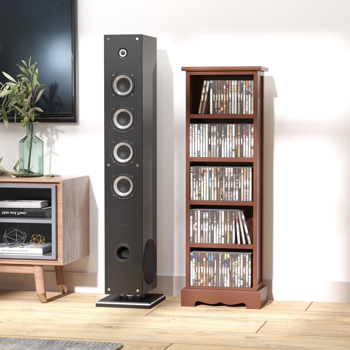 easycomfort easycomfort mobiletto 5 ripiani in legno marrone 30x17x90cm ean 8054144131269