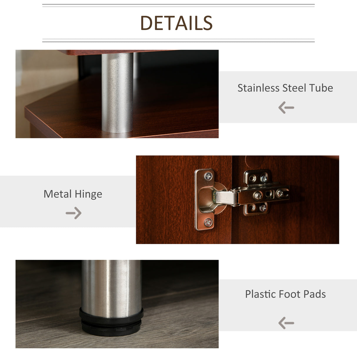 easycomfort easycomfort mobile porta tv classico da soggiorno con 2 ripiani marrone 120x39 5x52cm ean 8054144130132