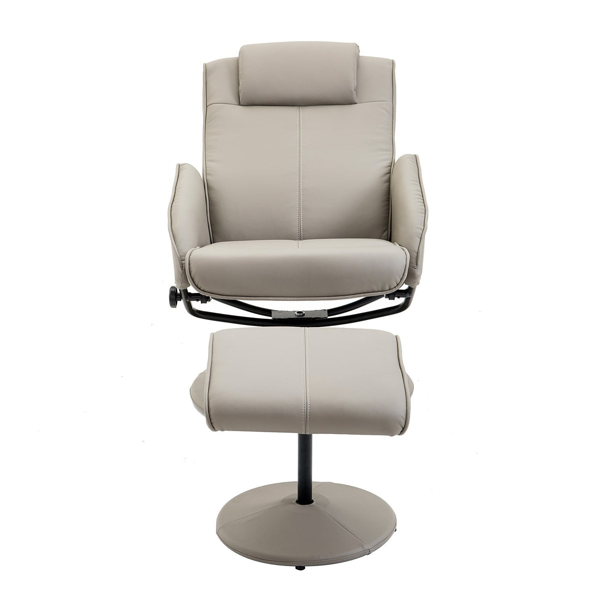 easycomfort easycomfort poltrona relax reclinabile con poggiapiedi in ecopelle grigio ean 8054144134468