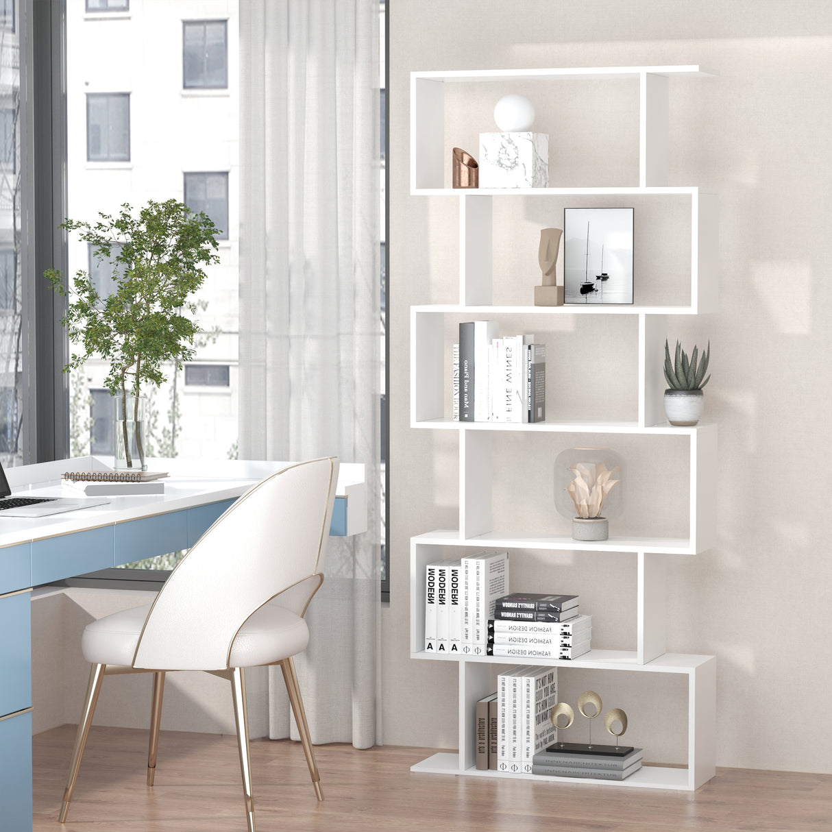 easycomfort easycomfort libreria di design moderno scaffale bianco 80x23x192cm ean 8054111844444