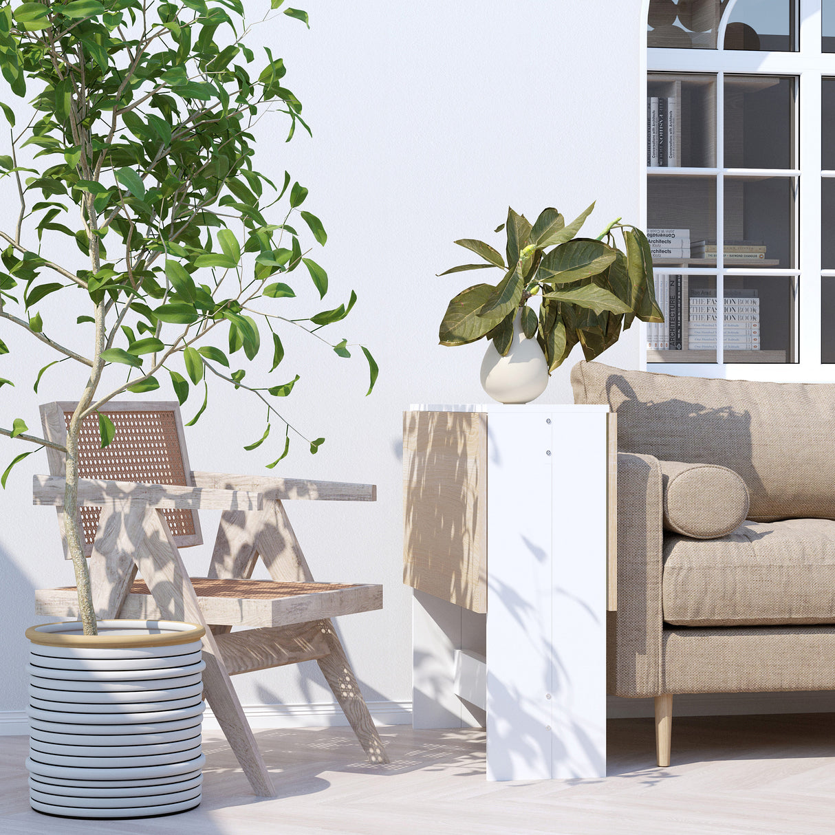 easycomfort easycomfort tavolo da pranzo moderno salvaspazio bianco rovere 103x76x73.5cm ean 8054111847971