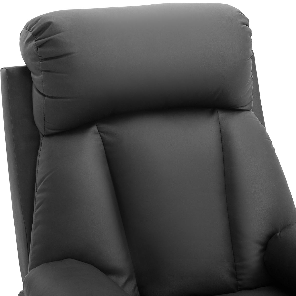 easycomfort easycomfort poltrona relax reclinabile imbottita ergonomica con poggiapiedi ecopelle 80 97 107cm nero ean 8055776912912