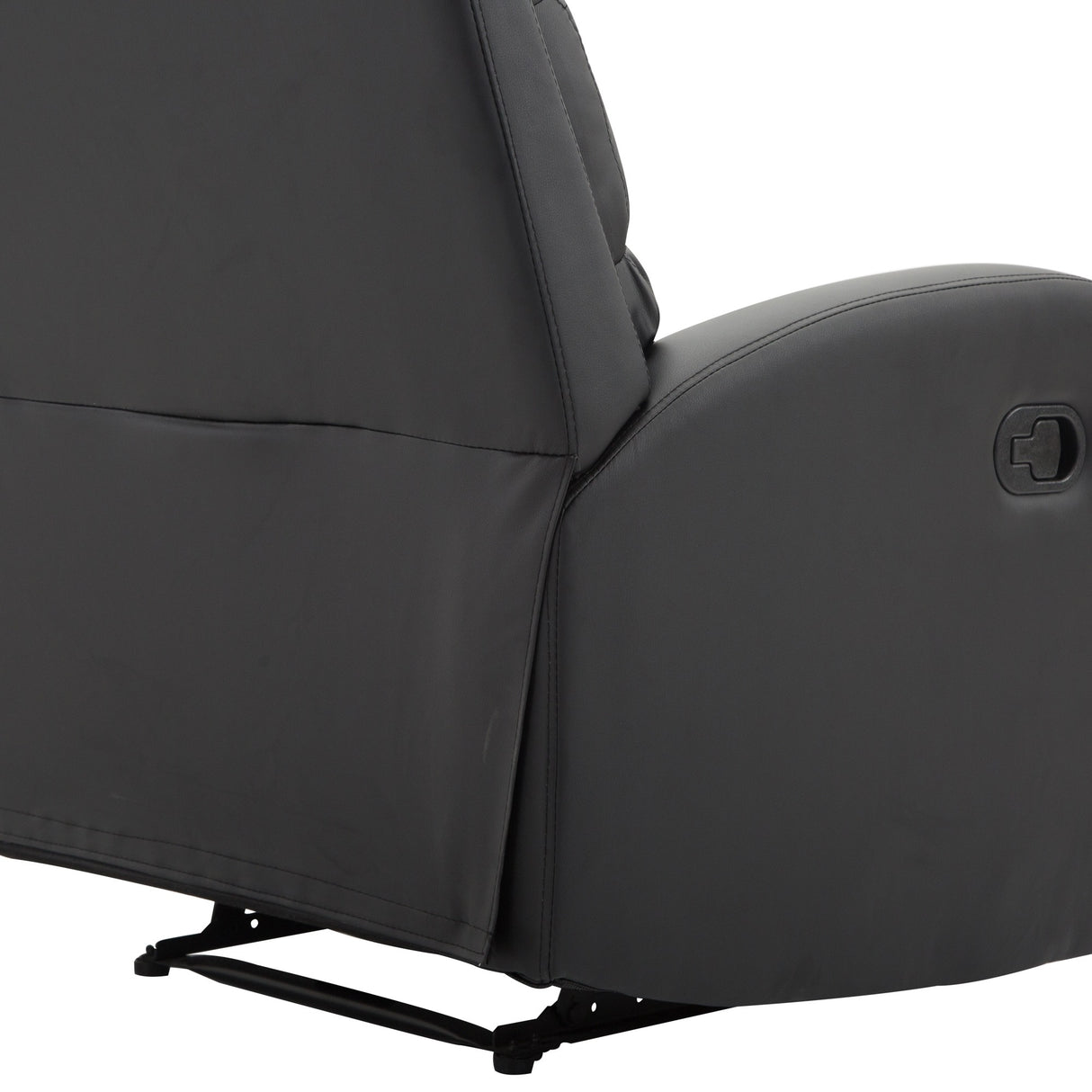 easycomfort easycomfort poltrona relax reclinabile con poggiapiedi in ecopelle nero ean 8055776911762