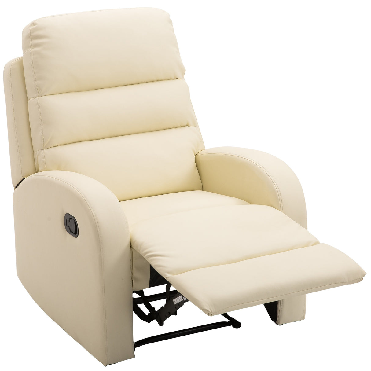easycomfort easycomfort poltrona relax reclinabile con poggiapiedi in ecopelle crema ean 8055776913094