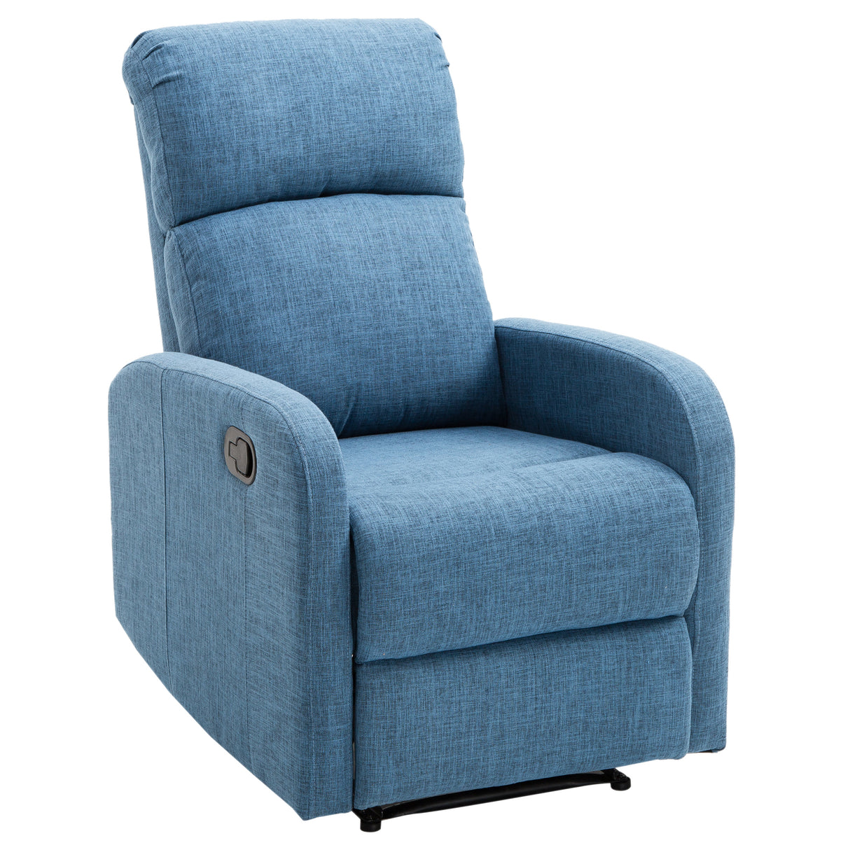 easycomfort easycomfort poltrona relax reclinabile manuale con poggiapiedi portata 125kg tessuto blu 66 83 107cm ean 8055776912165