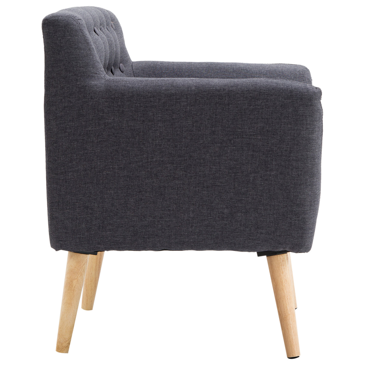 easycomfort easycomfort poltroncina stile nordico in tessuto grigio scuro 68x58.5x76cm ean 8055776916040
