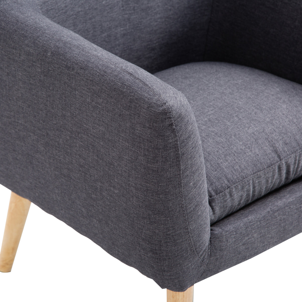 easycomfort easycomfort poltroncina stile nordico in tessuto grigio scuro 68x58.5x76cm ean 8055776916040