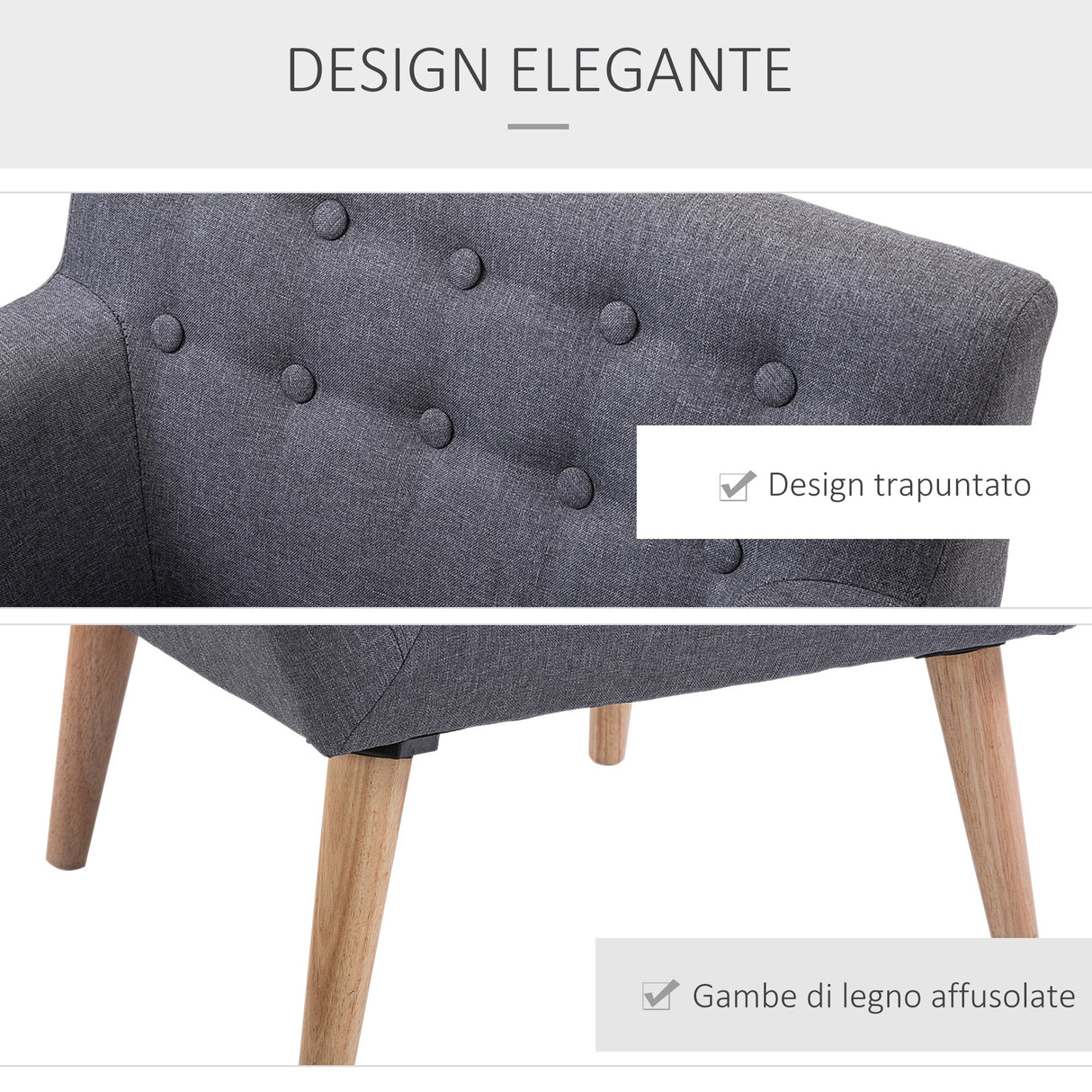 easycomfort easycomfort sedia poltroncina di design camera soggiorno moderna grigia ean 8055776915784