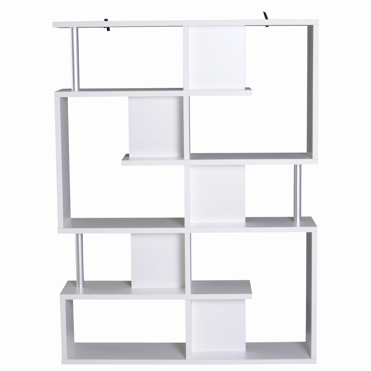 easycomfort easycomfort mobile a scaffali libreria 5 livelli in legno bianco 120x28 6x160cm