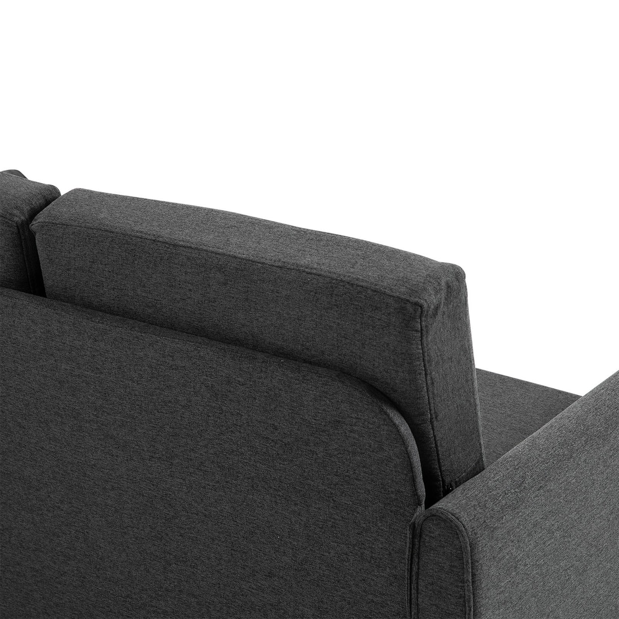 easycomfort easycomfort divano due posti imbottito con rivestimento in lino grigio scuro 141 x 65 x 78cm ean 8055776914503