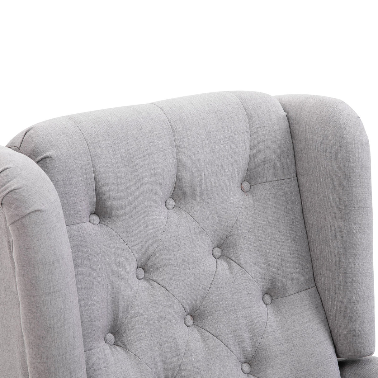 easycomfort easycomfort poltrona chesterfield in tessuto sfoderabile con ampia seduta grigio 76 x 86 x 108 cm ean 8054144133850