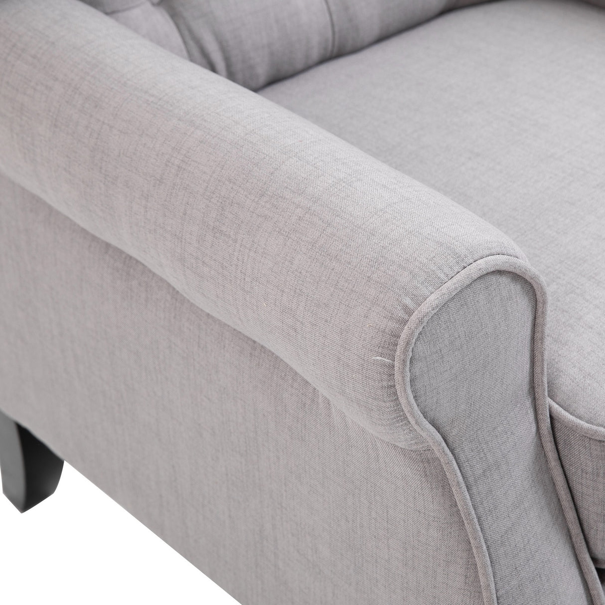 easycomfort easycomfort poltrona chesterfield in tessuto sfoderabile con ampia seduta grigio 76 x 86 x 108 cm ean 8054144133850