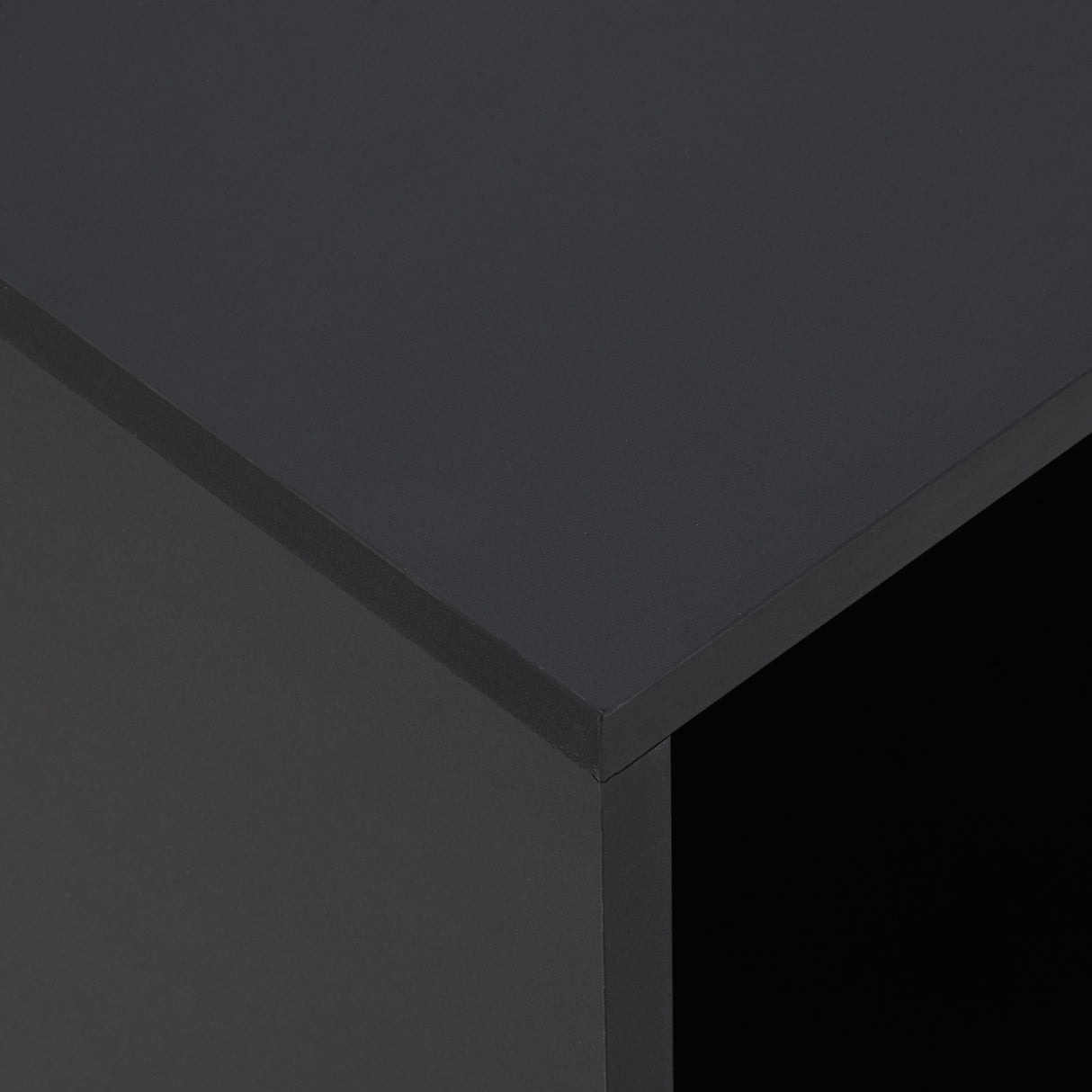 easycomfort easycomfort tavolino da salotto a c con 2 ripiani aperti e 4 ruote girevoli 45x35x58 cm nero