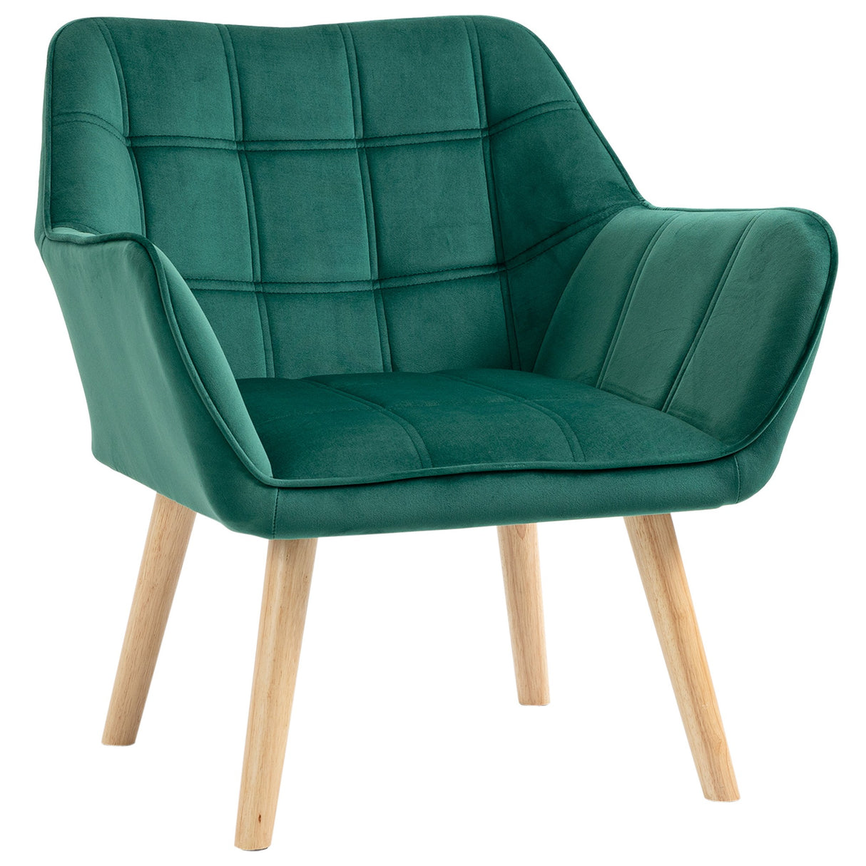 easycomfort easycomfort poltroncina stile nordico in legno ed effetto velluto verde per soggiorno o ufficio 64x62x72 5 cm