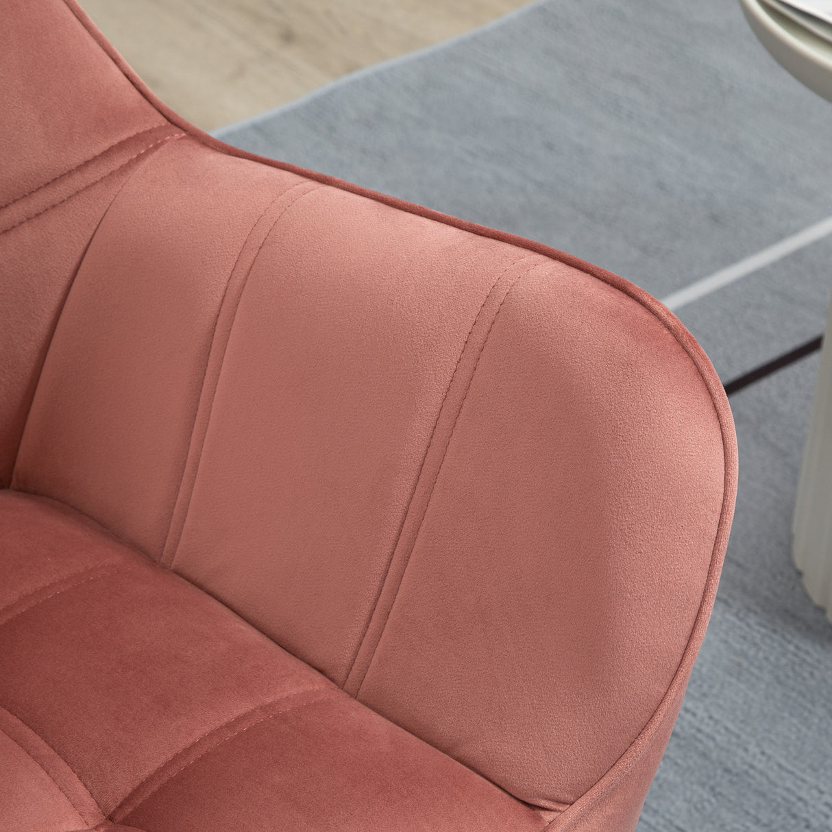 easycomfort easycomfort poltroncina stile nordico in legno ed effetto velluto rosa per soggiorno o ufficio 68 5x61x72 5 cm