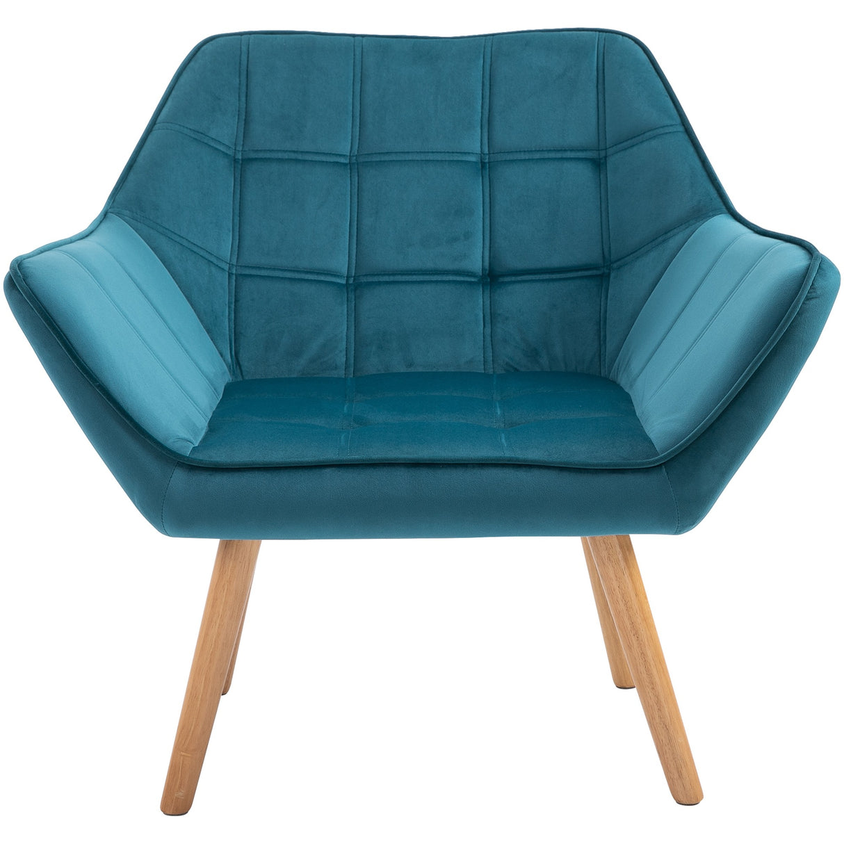 easycomfort easycomfort poltroncina dal design scandinavo in legno e velluto color petrolio ean 8055776913292