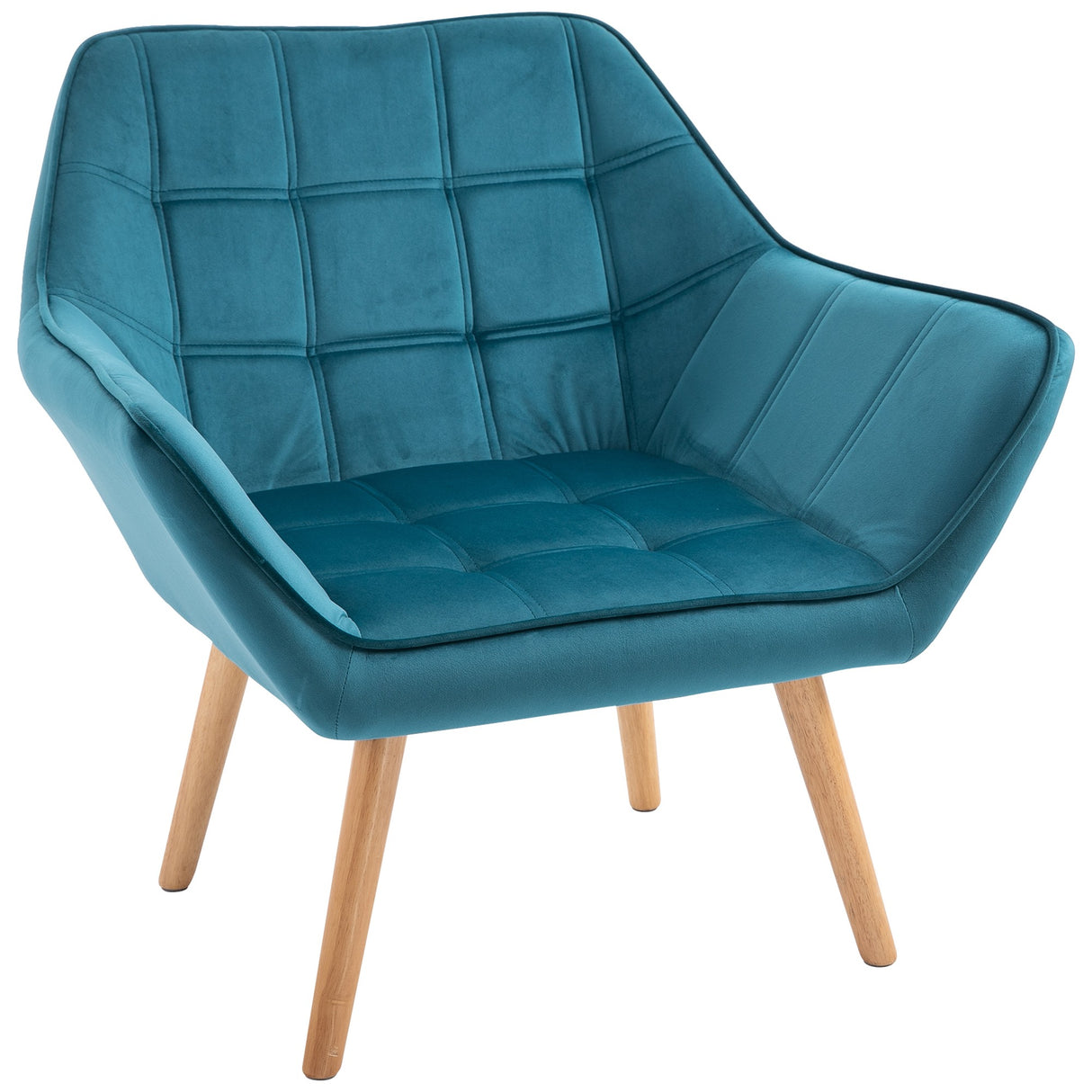 easycomfort easycomfort poltroncina dal design scandinavo in legno e velluto color petrolio ean 8055776913292