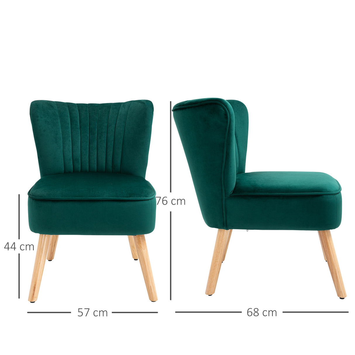 easycomfort easycomfort poltroncina stile nordico dal design ergonomico in legno e velluto verde ean 8055776914923