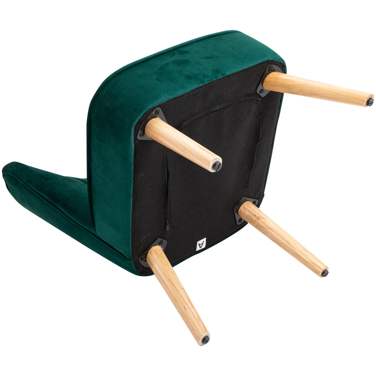 easycomfort easycomfort poltroncina stile nordico dal design ergonomico in legno e velluto verde ean 8055776914923