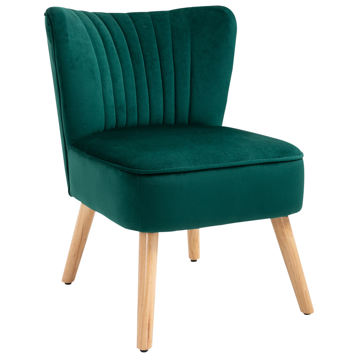 easycomfort easycomfort poltroncina stile nordico dal design ergonomico in legno e velluto verde ean 8055776914923