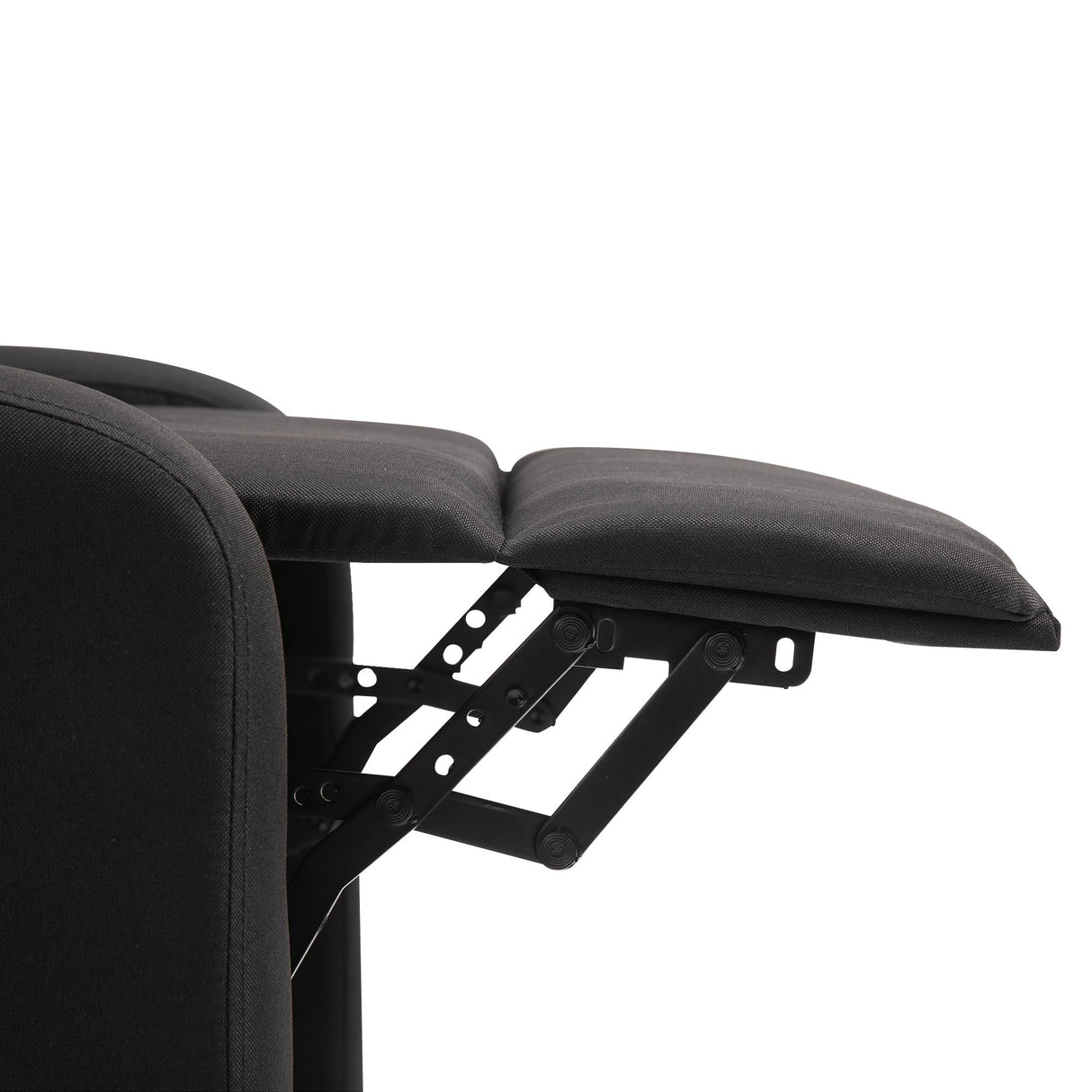 easycomfort easycomfort poltrona relax imbottita con schienale reclinabile e poggiapiedi estraibile in tessuto nero ean 8054144138404