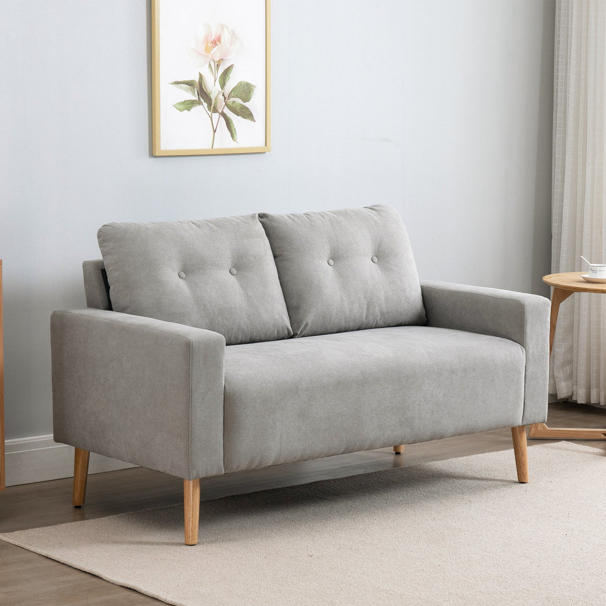 easycomfort easycomfort divano 2 posti compatto design moderno schienale trapuntato grigio ean 8054144135021