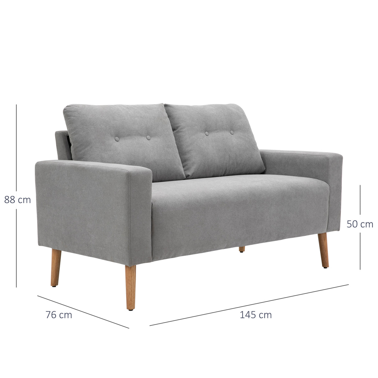 easycomfort easycomfort divano 2 posti compatto design moderno schienale trapuntato grigio ean 8054144135021